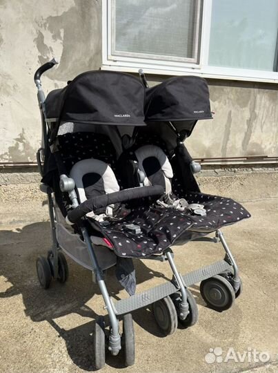 Коляска для двойни/погодок maclaren techno twin