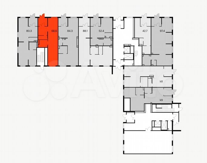 Аренда 1-я линия, 69 м² Собственник