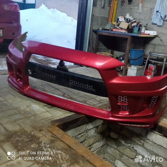 Бампер передний mitsubishi lancer 10