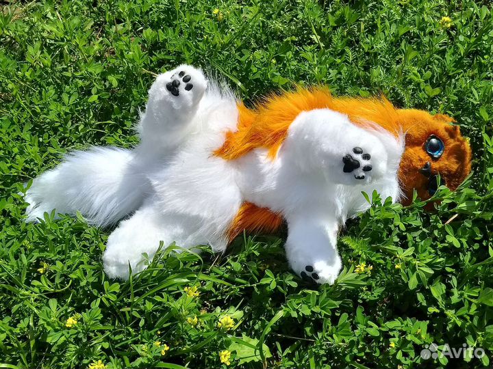 Котенок ручной работы в смешанной технике