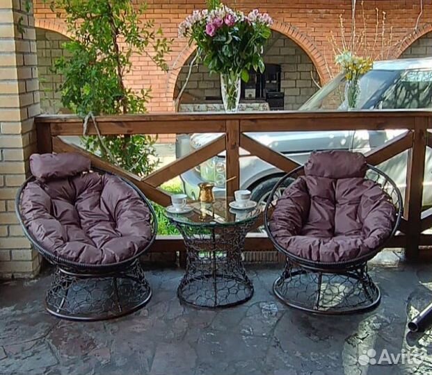 Кресло кокон из ротанга