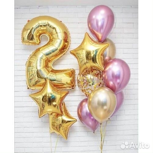 Гелиевые воздушные шары. Шары цифры. Композиции из