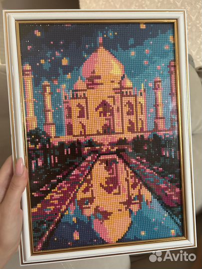 Алмазная мозаика готовая на подрамнике