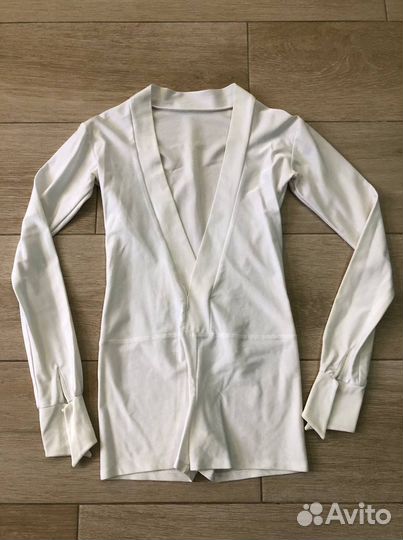 Белые боди для танцев без страз