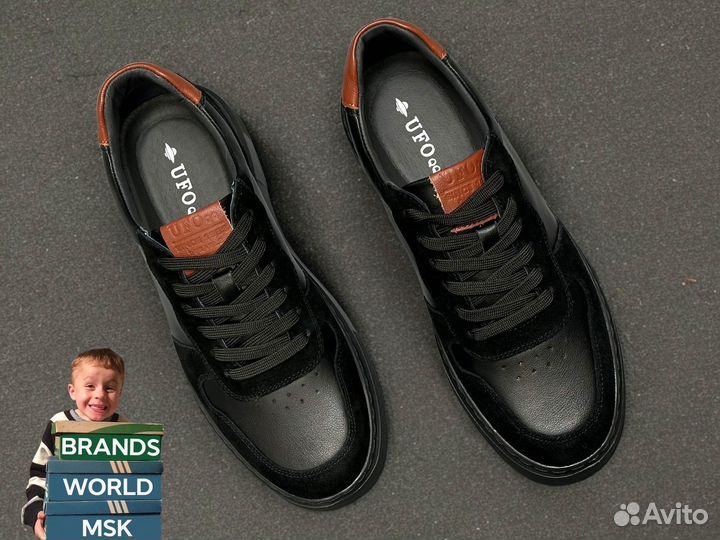 Кеды мужские кожаные