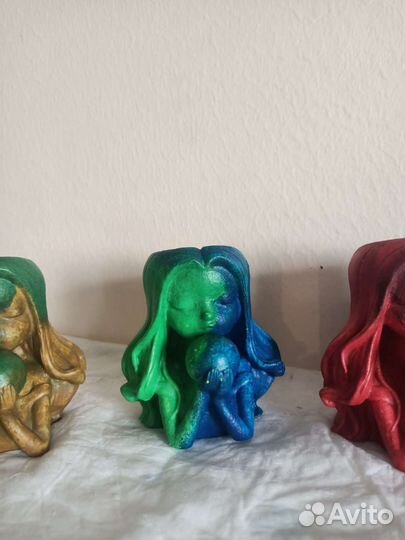 Гипсовый подсвечник