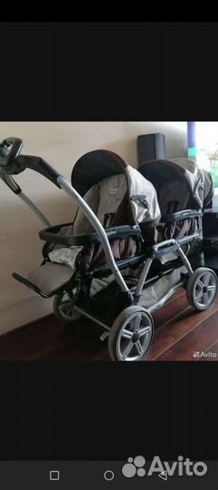 Коляска для двойни peg perego