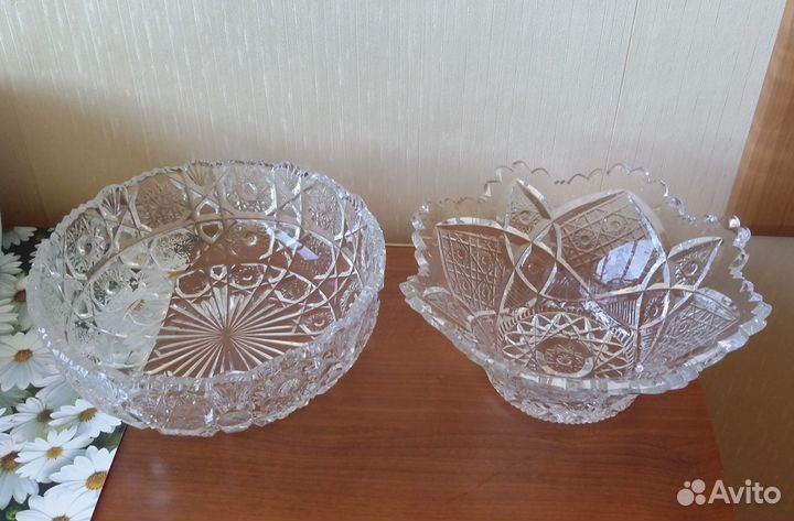 Салатники, конфетницы, вазы (хрусталь, СССР)