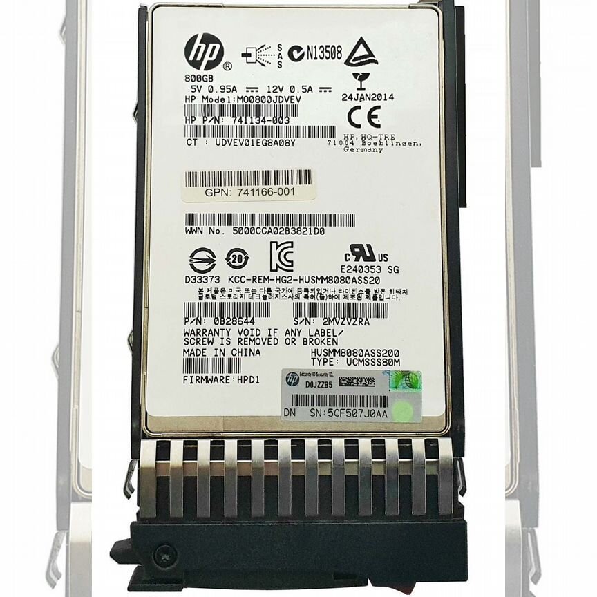 [P2000] Жесткий Диск Hp Mo0800jdvev 800gb Sas 2.5" Ssd P2000