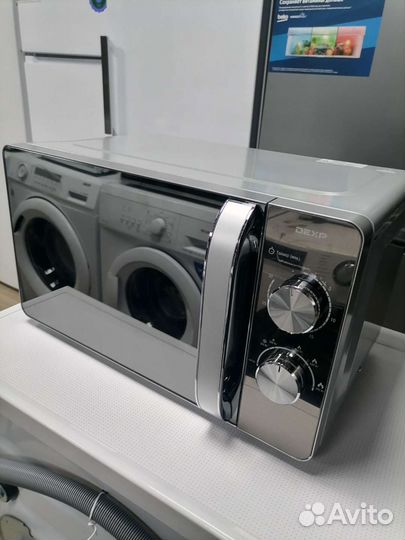 Микроволновка новая зеркальная серая супер модель