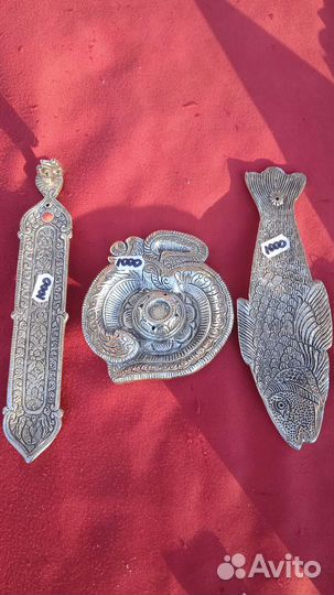 Подставка для благовоний металл серебряного цвета