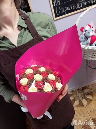 Розы из Бельгийского Шоколада - 29 шт в Букете