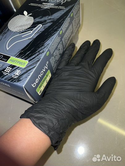 Нитриловые перчатки Benovy, р-р M