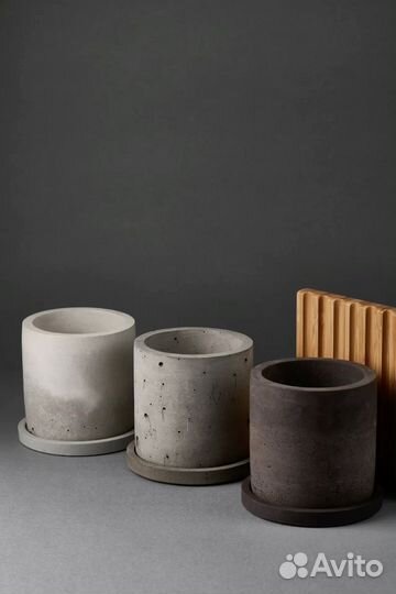 Цветочный горшок из бетона