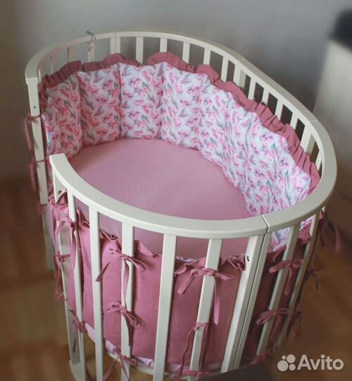 Бортики в кроватку овал (125х75)