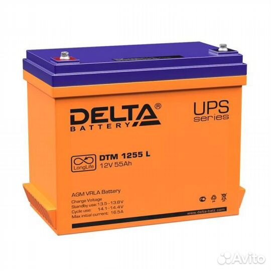Аккумулятор ибп UPS Delta DTM 1255 L 55 а/ч 12В