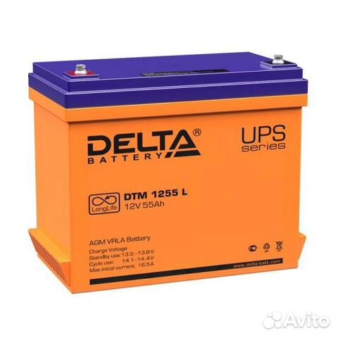 Аккумулятор ибп UPS Delta DTM 1255 L 55 а/ч 12В