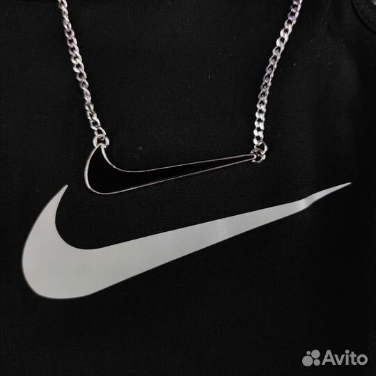 Цепочка, кулон Nike, Найк, kaws, кавс