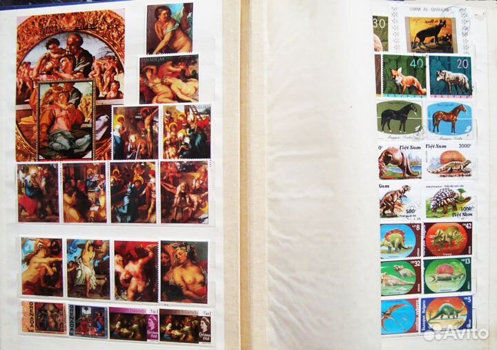 Марки с альбомом