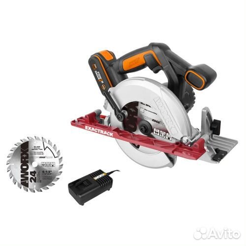 Дисковая пила worx WX530 20V 165мм аккумуляторная