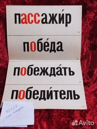 Учебные школьные плакаты СССР соцреализм в словах