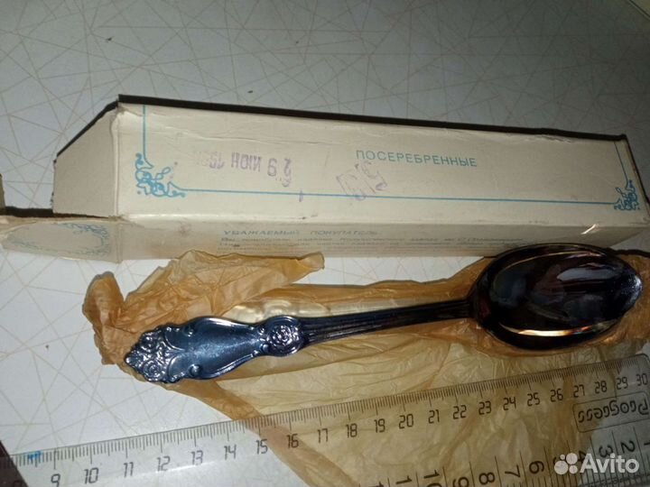 Ложки десертные посеребренные Кольчугино