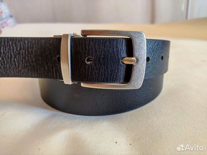 Ремень мужской кожаный черный Henderson - Оригинал