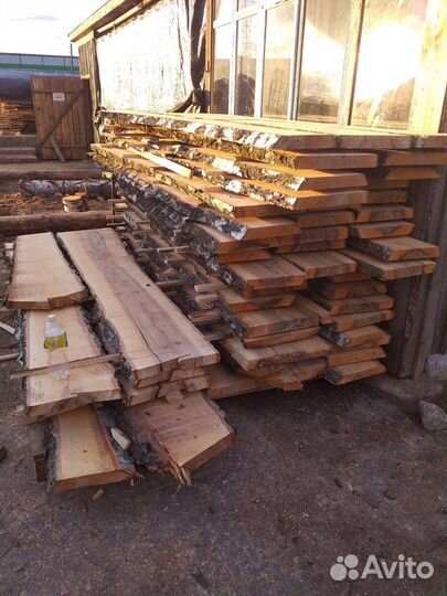 Доска необрезная сосна