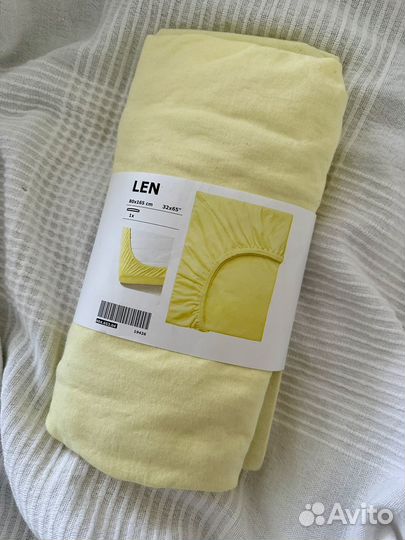 Простыня на резинке 80х165 IKEA Икеа