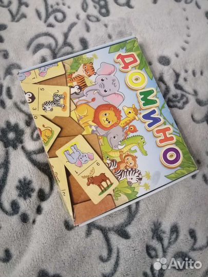 Игра детская.Развивашки. Домино детское деревянное