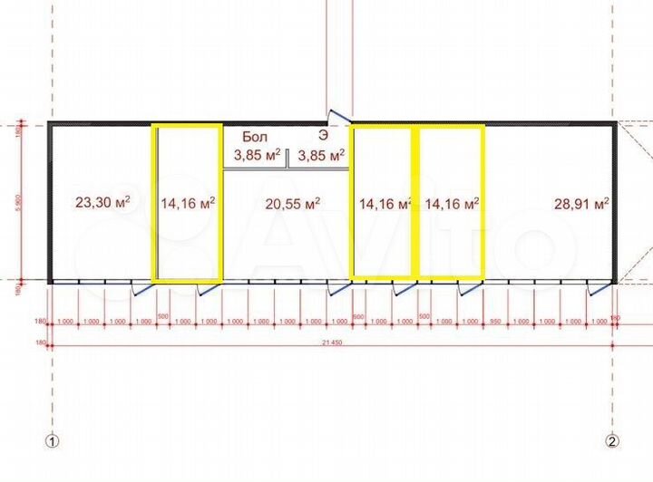 Торговое помещение 14,16 м2, ул. Правды, 24