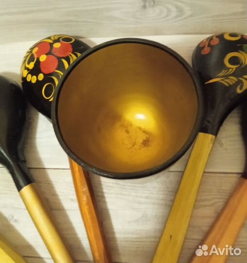 Ложка деревянная расписная солонка