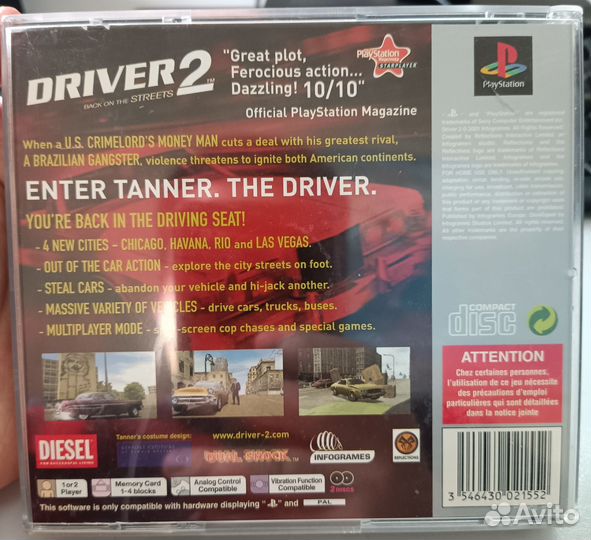 Driver 2 Reflections Infogrames PS1
