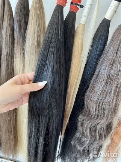 Волосы 70 см с наращиванием темные 1Б