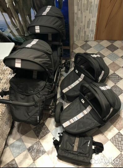 Коляска для двойни (погодок) 2 в 1