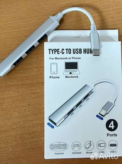 Переходник для Macbook разветвитель type-C TO USB