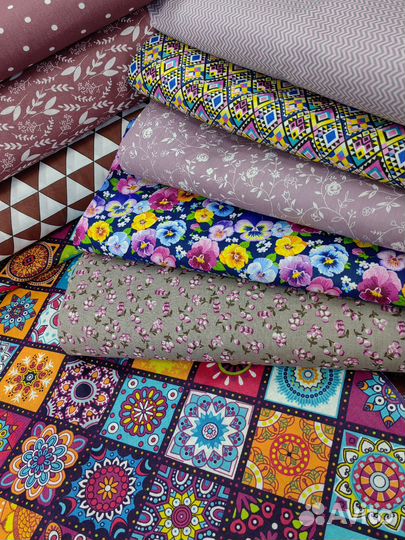 Ткань для пэчворк и рукоделия мелкий рисунок