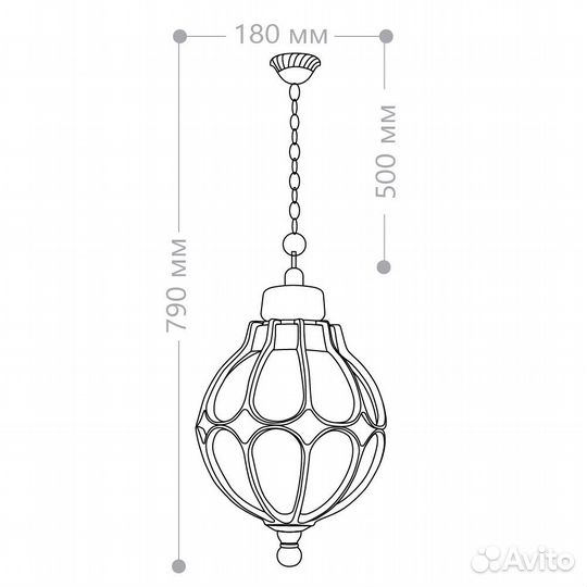 Светильник подвесной на цепочке Feron PL3705 11369