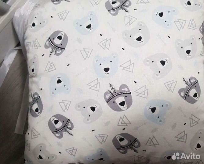 Бортики в детскую кроватку комплект + органайзер