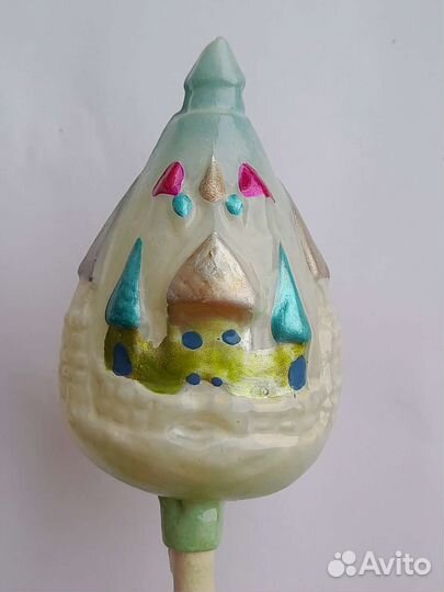 Стеклянная ёлочная игрушка СССР 