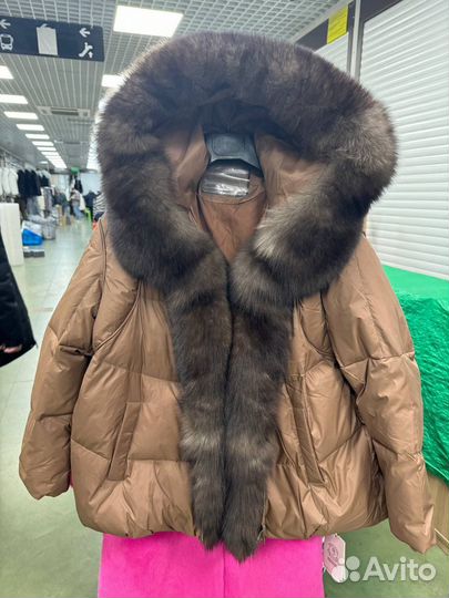 Шикарный пуховик с натуральным мехом 42-54