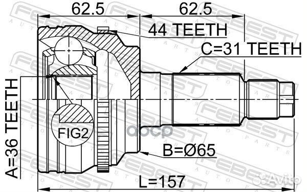 ШРУС наружный 36x65x31 (mazda 6 GG 2002-2007) F