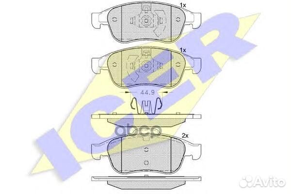 Колодки торм. диск. Fluence Megane III 181915
