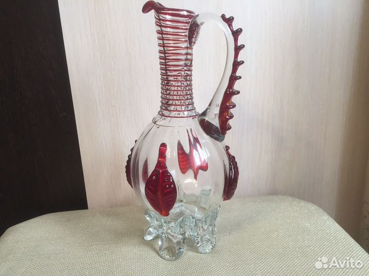 Графин богемия кувшин цветное стекло коллекция