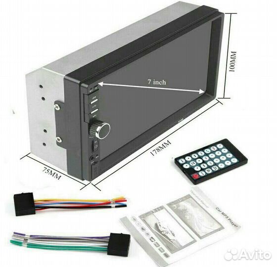 Новая 2 din Автомагнитола 2Din магнитофон + камера