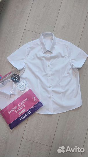 Белая рубашка для мальчика 116-122