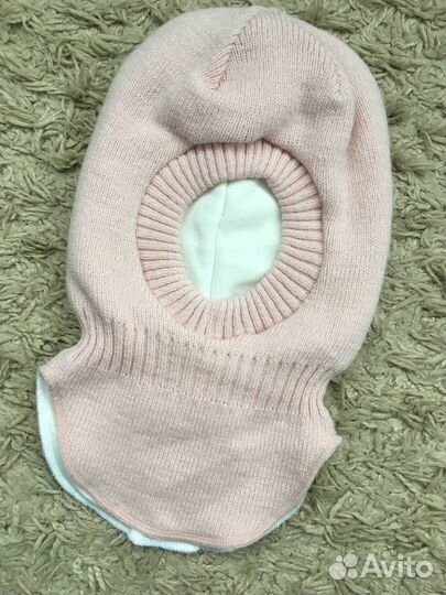 Новая теплая шапка-шлем на девочку Polyarik