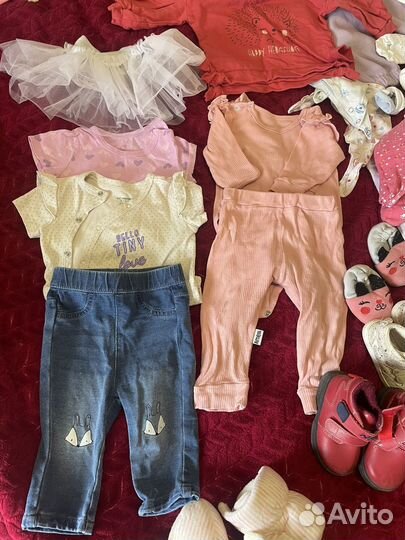 Детские вещи пакетом 68 74 на девочку