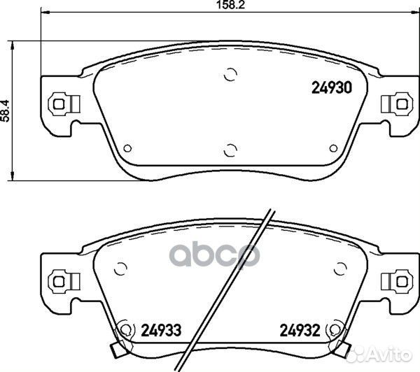Колодки тормозные дисковые перед NP2056 NIS