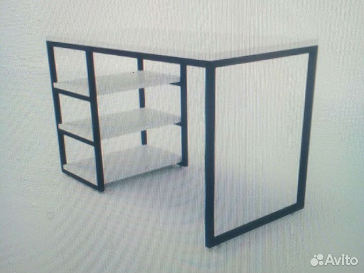 Стол компьютерный лофт с полками